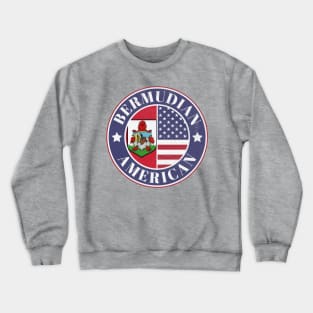 Proud Bermudian-American Badge - Bermuda Flag Crewneck Sweatshirt